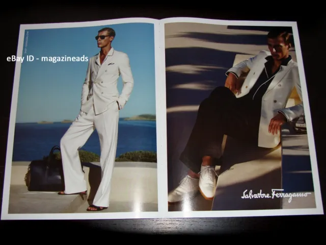 SALVATORE FERRAGAMO Menswear 2-Page PRINT AD Spring 2011 CLEMENT CHABERNAUD