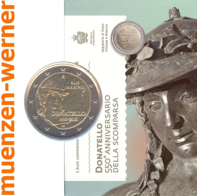 Sondermünzen San Marino: 2 Euro Münze 2016 Donatello Sondermünze Gedenkmünze