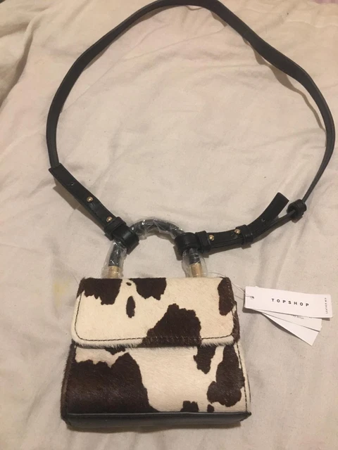 Cow print cheap purse topshop