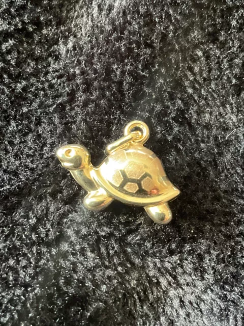 gold 10k stamped Turtle charm pendant