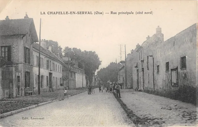 Cpa 60 La Chapelle En Serval / Rue Principale / Cote Nord