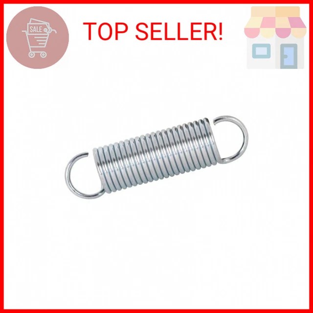 Prime-Line SP 9610 Extension Spring, Spring Steel Construction, Nickel-Plated Fi