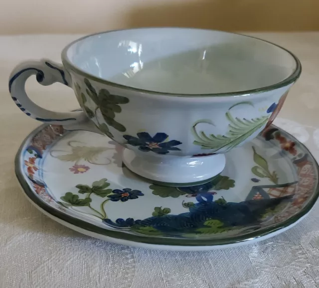 Imolarte Coop Ceramica Imola-Hand Painted Italian Cup-& Saucer