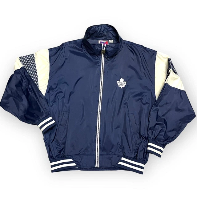 Toronto Maple Leafs VINTAGE 90s PRO PLAYER NHL Windbreaker Hockey Jacket Mens M