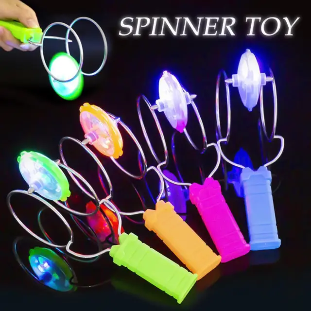 LED Light Magnetic Gyro Wheel Handd Spinner Magic Spin Toys D4L4