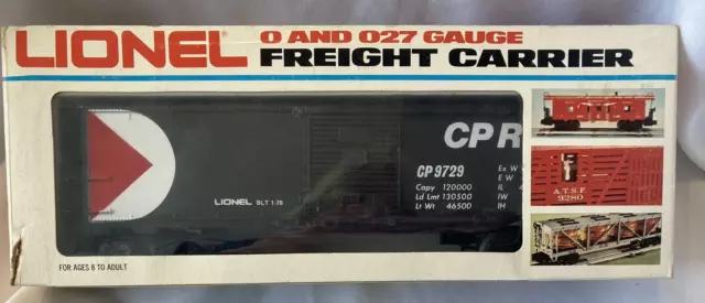 O Gauge Lionel - CP Rail Box Car #9729 *Railroad Train Car* - Canadian Pacific