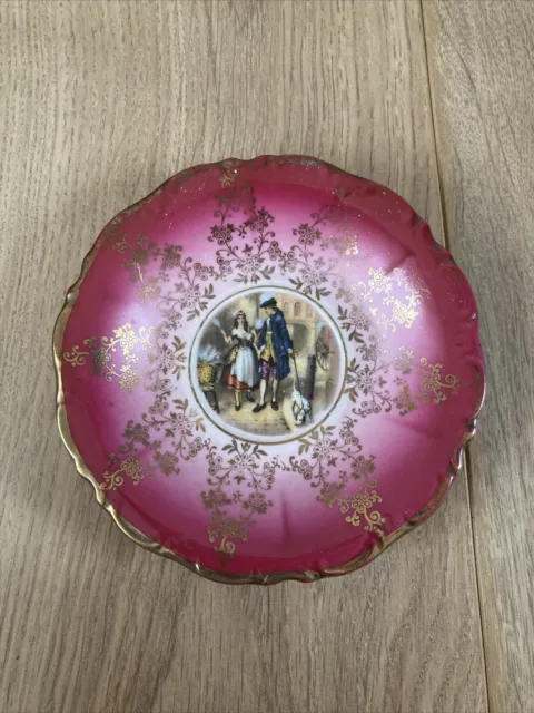 Small Limoges France Porcelain Victorian Art Decorative Display Collectors Plate