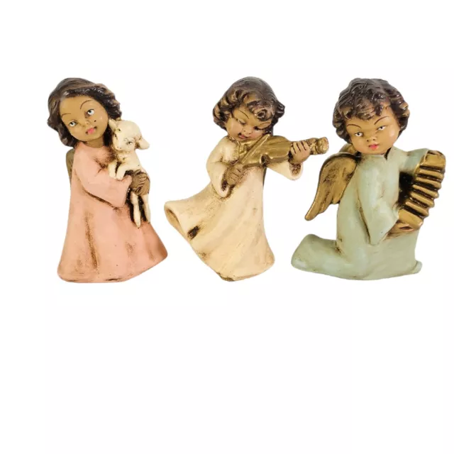 Italian Angel Figurines Cherubs Christmas Decorations Hand Painted Ornament (3)