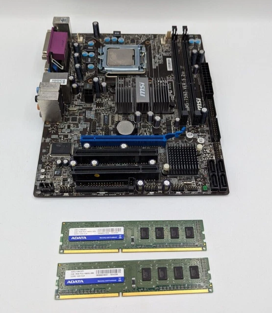 MSI G41M P28 SOCKET LGA 775 PCIe Motherboard with 4GB DDR3 and cpu E5800 MS 7592 30.00 PicClick UK