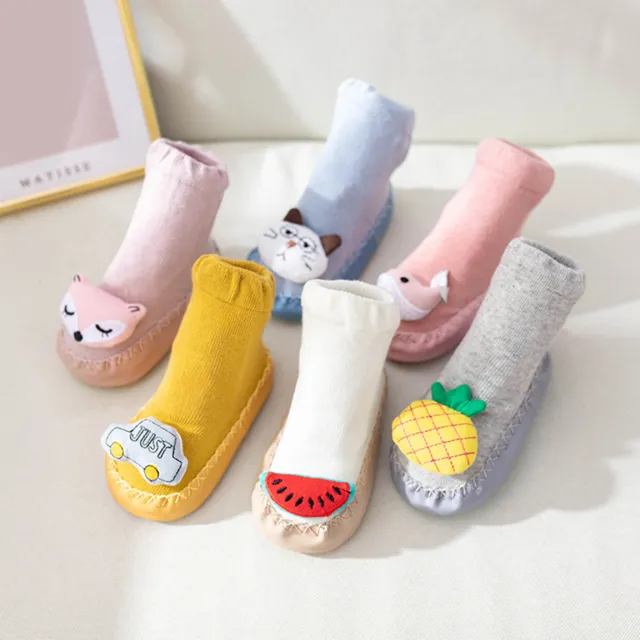 1 Pair Girl Socks Anti-skid Bottom Hand Washable Kids Cartoon Soft Socks Elastic