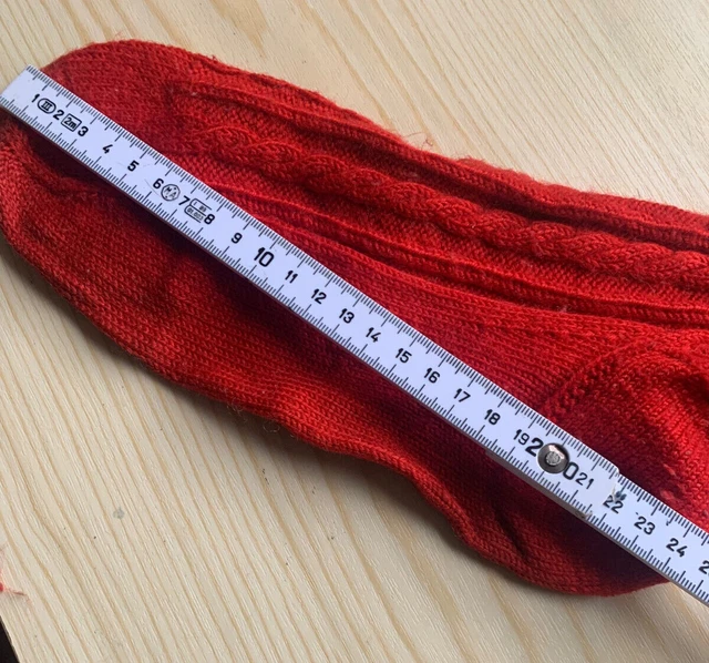 Calze tradizionali calze a dondolo unisex overknee ROSSE COME NUOVE taglia 38-42