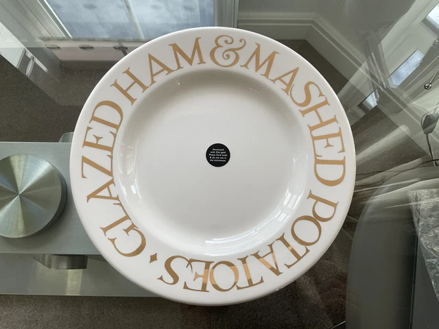 Emma Bridgewater Gold Toast & Marmalade 10.5" Plate New/1St Glazed Ham Potatoes