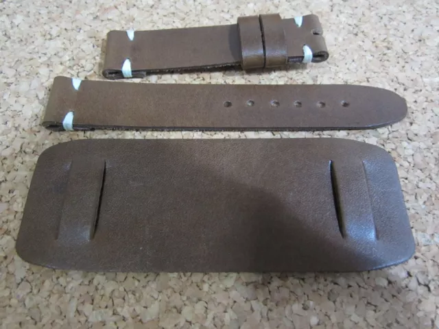 18mm-20mm-22mm Correa Reloj cuero BUND Pulsera Leather Watch Band Strap 3