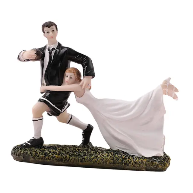 Décoration de gâteau de mariage, Figurine de Football des mariés, ornement