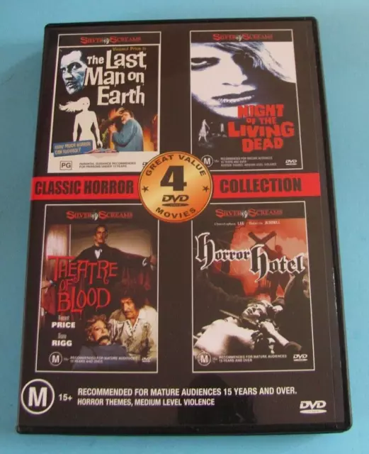 CLASSIC HORROR COLLECTION DVD Last Man on Earth Theatre of Blood Horror Hotel R4