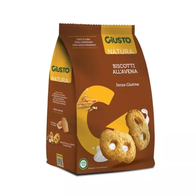 GIUSTO Natura - Biscotti All'Avena Senza Glutine 250 g