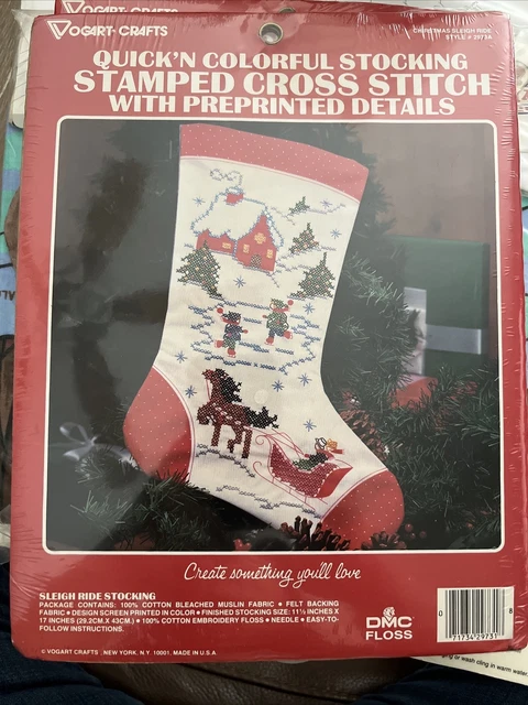 Medias coloridas Vogart Crafts Quick'N - Paseo en trineo de Navidad #2973A SELLADAS