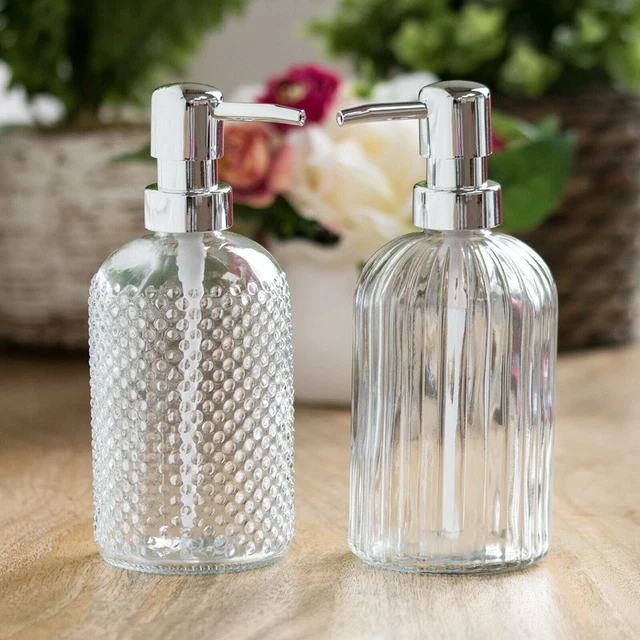 Bottiglia di lavaggio a mano Vintage di vetro Liquid Soap Dispenser Lotto
