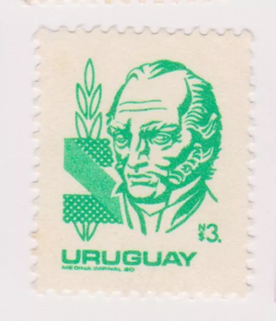 (UGA-106) 1980 Uruguay N$ 3. green ARTIGAS (CA)