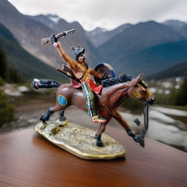 King & Country TRW177 - Soldat Tenant Son Cheval - Figurine 54mm étain Peint