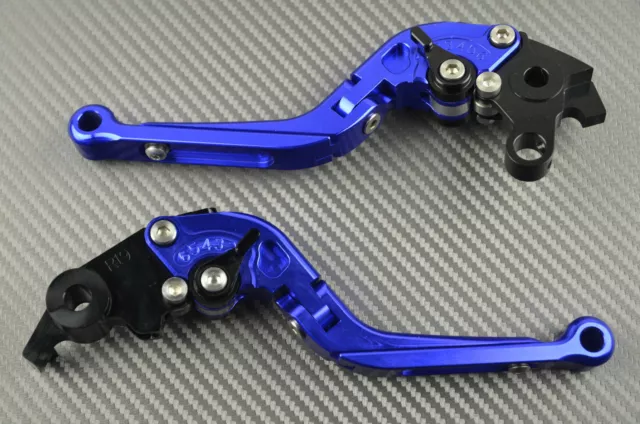 Levier levers flip-up foldable repliable Bleu Blue Suzuki V-Strom 650 2017