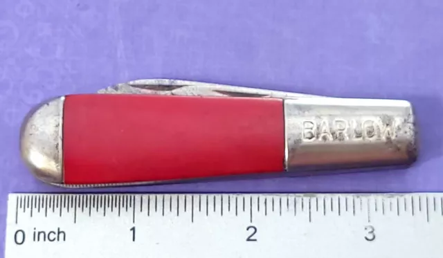 IMPERIAL Knife Made In USA 1956-88 2 Blade Barlow Smooth Red Handles Vintage