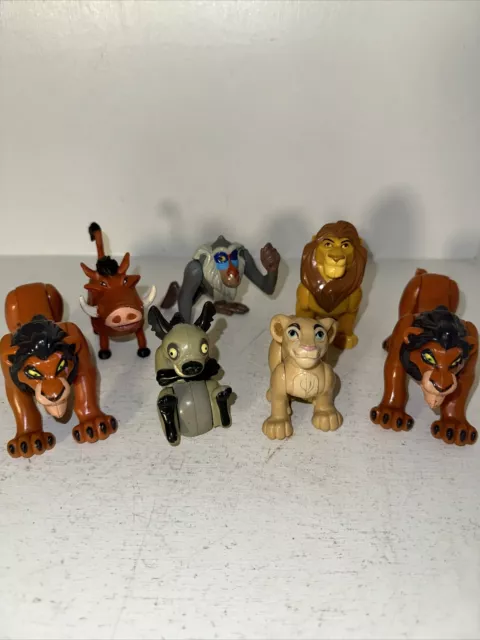 Vintage Disney Lion King Action Figure Lot Simba Scar Mufasa Rafiki Etc.