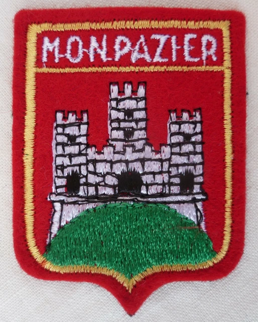 Blason ancien TIROL Ski Montagne 7x5,8 cm Insigne Patch