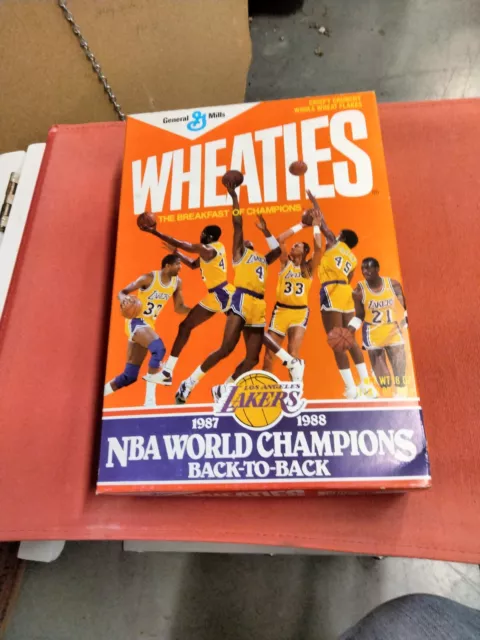 Wheaties Lakers 1987 1988 Back to Back World Champions Full Sealed Box