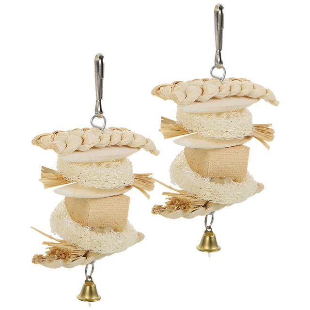 2 Pcs Vogel- Papagei Kauspielzeug Vogelspielzeug Vogelkäfig