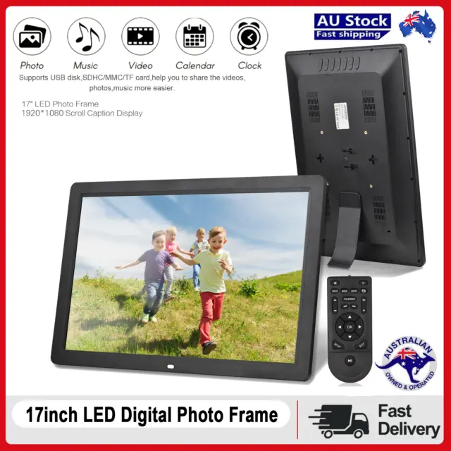 17'' LED Digital Photo Frame HD 1080P Electronic Album Picture MP4 Video Player