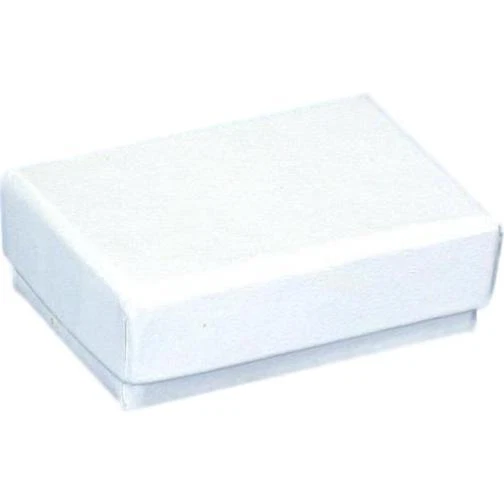 White Swirl Cotton Filled Jewelry Display Gift Box 1 7/8" x 1 1/4"