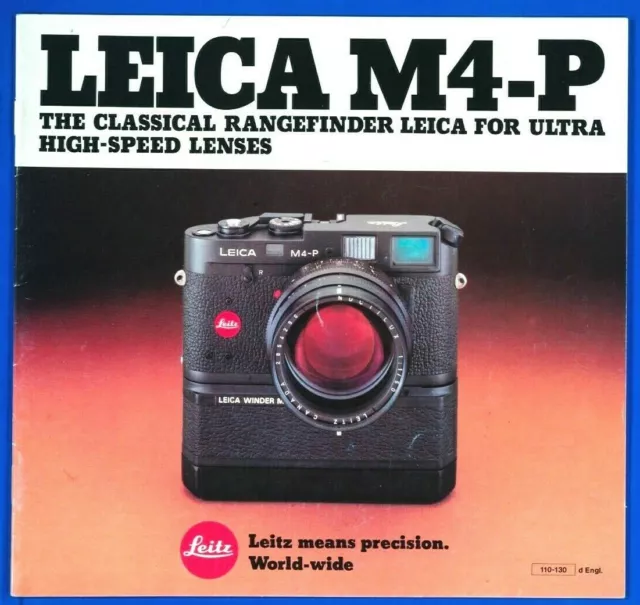 Leitz Leica M4-P The Classical Rangefinder Leica... 110-130 d English List