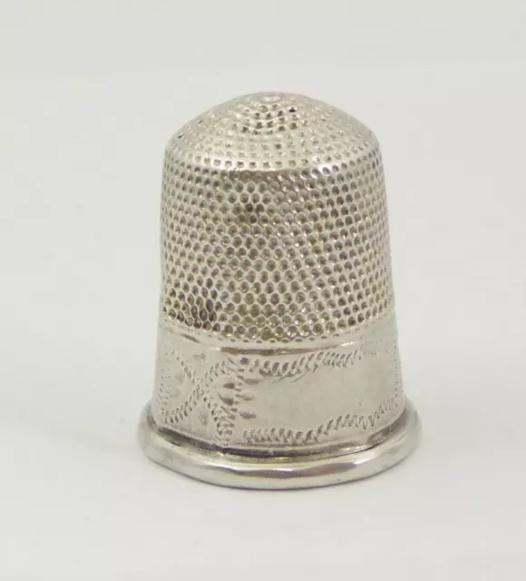 Antique Hallmarked 1912 Sterling Silver Sewing Thimble Silversmith James Swann