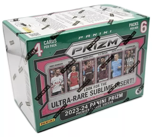 2023-24 Panini Prizm Premier League Soccer Factory Sealed 6 Pack Blaster Box