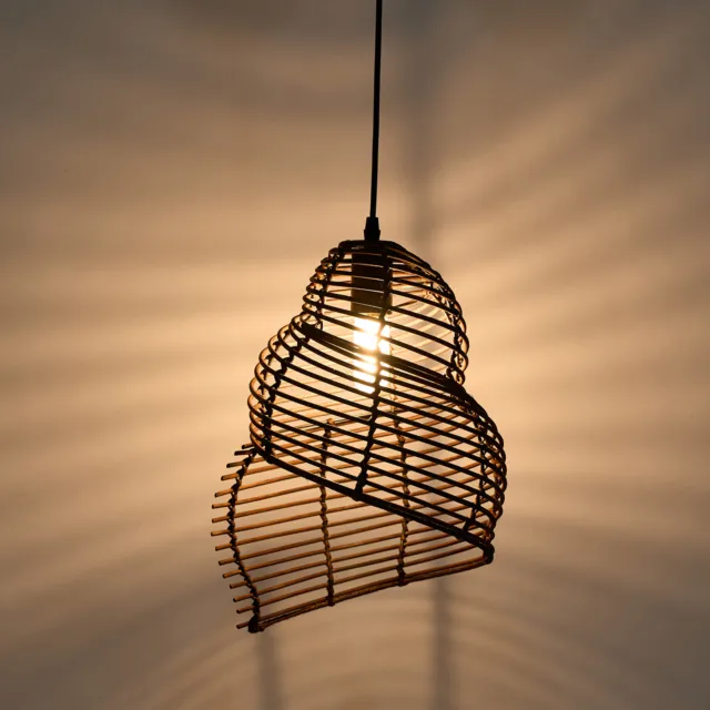 Snail Bamboo Wicker Rattan Lantern Pendant Light Hanging Ceiling Lamp Fixture