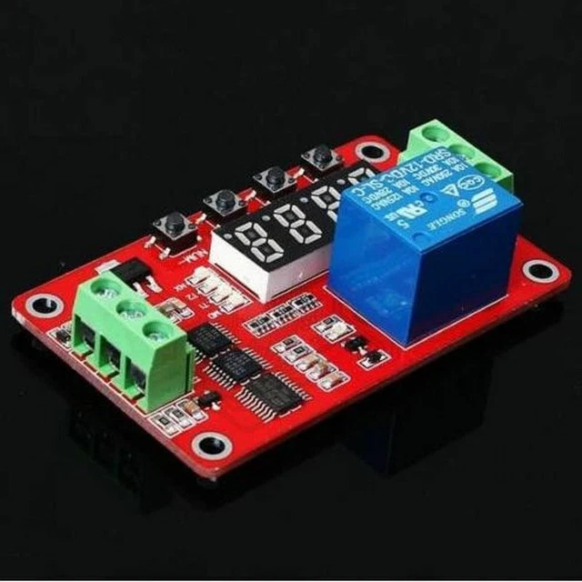 FRM01 MULTIFUNCTION SELFLOCK Relay Cycle Timer Module PLC Delay 12V