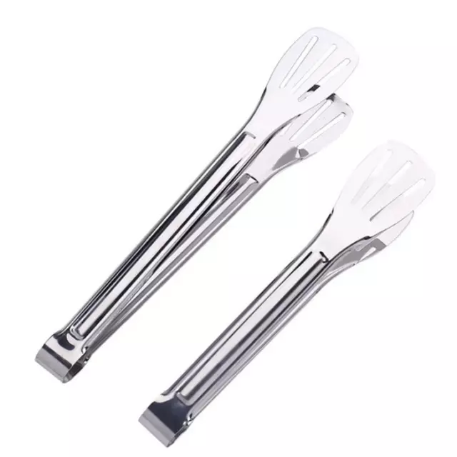 New 9"/ Stainless Steel Salad Bread BBQ Buffet Food Tongs Clip Kitchen Clamp
