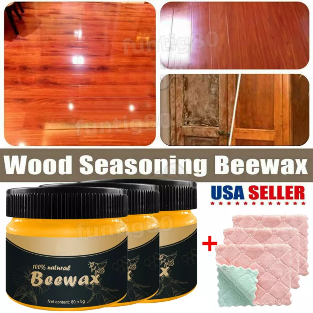3x Wood Seasoning Beewax Complete Solution Furniture Care Beeswax Wood Polishing