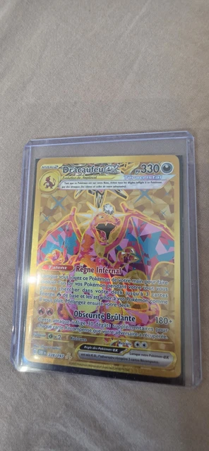 CARTE POKÉMON DRACAUFEU EX 228/197 Secrète Gold Flammes Obsidiennes FR CARTE POKÉMON DRACAUFEU EX 228/197 Secrète Gold Flammes Obsidiennes FR