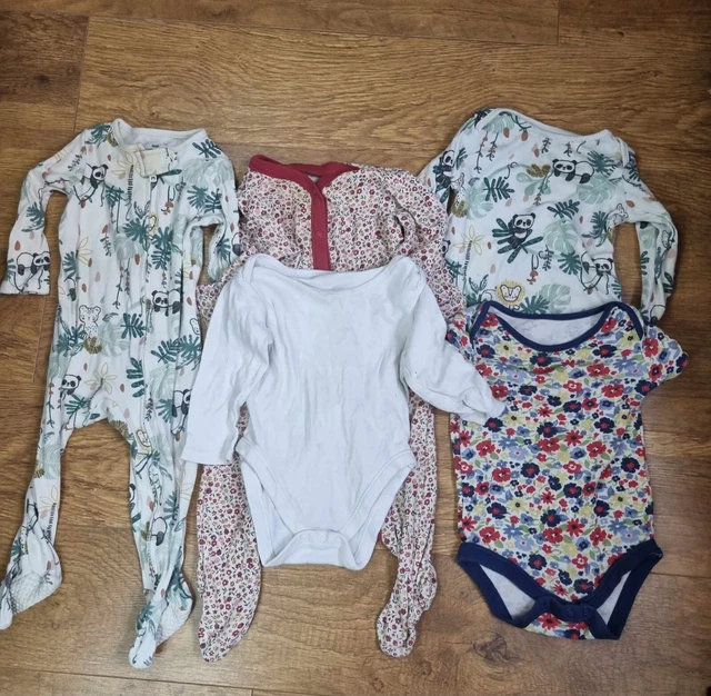 Pacchetto vestiti per bambine 9-12 mesi 20 articoli abiti misti camicie cresce confezione E