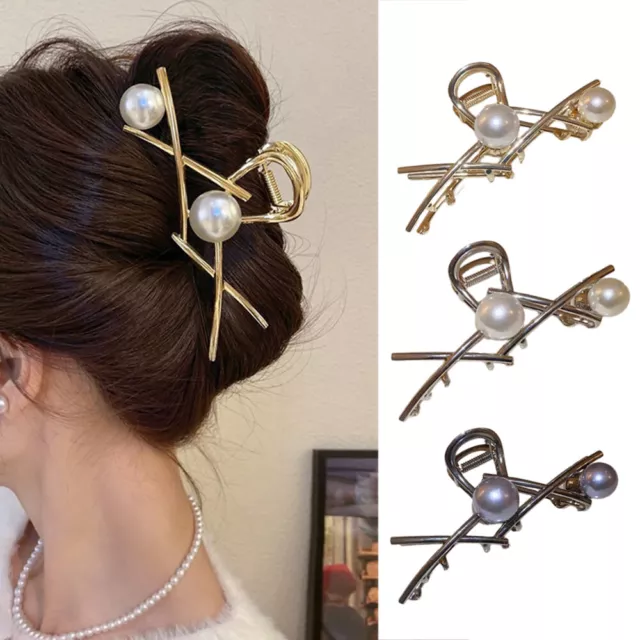 Pinza De Pelo Grande De Metal Para Mujer Accesorios Para El Cabello Con <