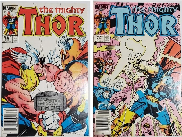 Mighty Thor 338 339 Newsstand Lot! 2Nd App Of Beta Ray Bill & 1St Storm Breaker!