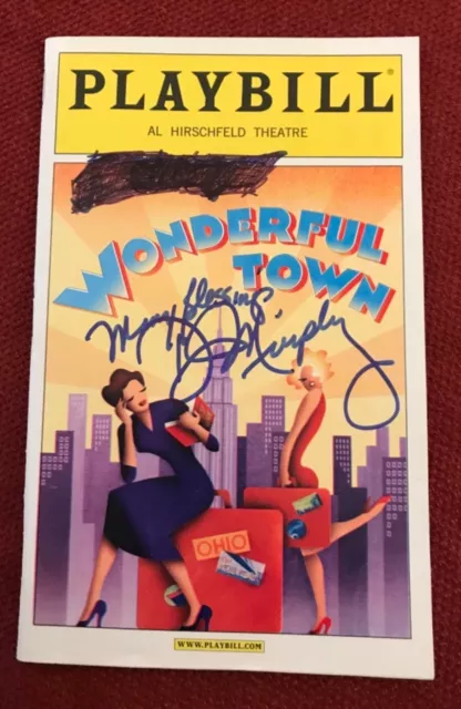 Wonderful Town Playbill Opening night signed Donna Murphy