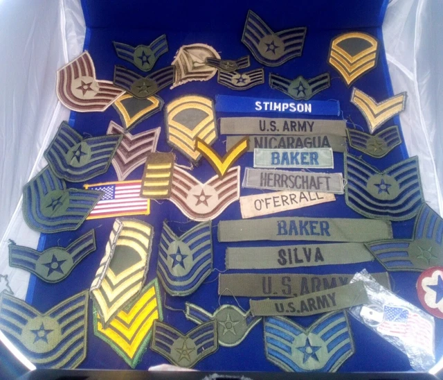 HUGE LOT MILITARY Rank Patches Navy Army Usaf Usmc Most New Combat
