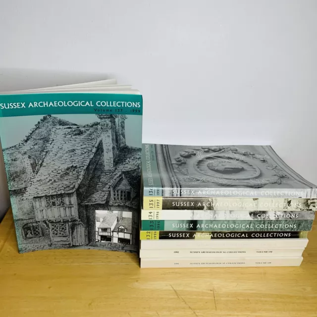 Sussex Archaeological Collections Bundle x 9 1991 - 1999 (129-137) Book Job Lot