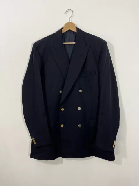 Percy Crowe London Bespoke Wool Double Breasted Blazer Jacket 44