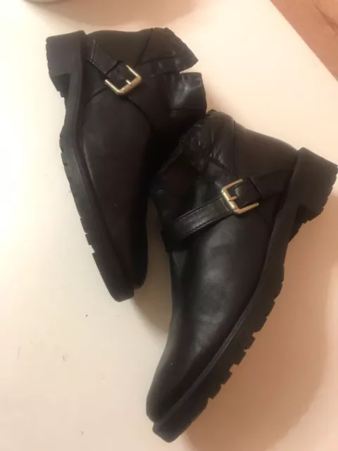 Zara Leather Ladies Ankle Boots Size 41