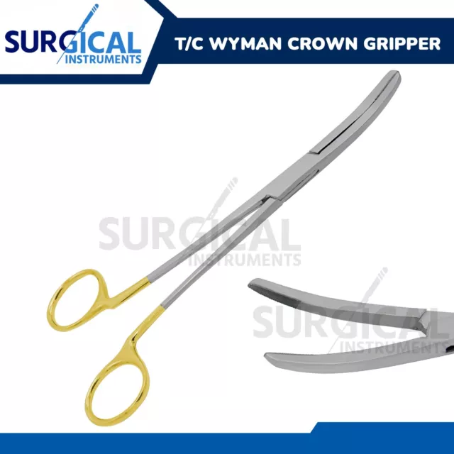 T/C Wyman Crown Remover Gripper Forceps 7" Stainless Steel German Grade