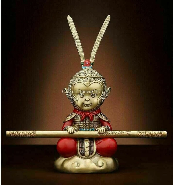6'' BRONZE COPPER lostwax process casting Sun Wukong monkey king